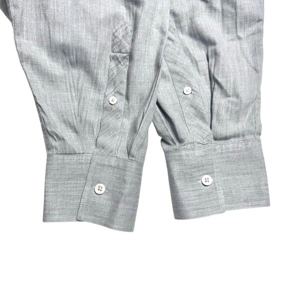 Billy Reid | Men | Brushed Gray Soft Cotton Standard Cut Button Down Shirt | XL - Picture 11 of 12